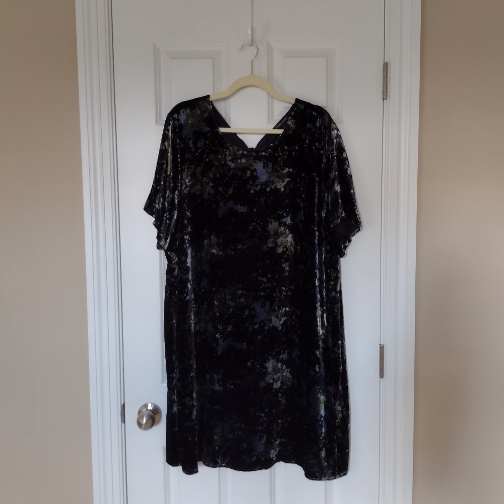 Eileen Fisher velvet shift dress
